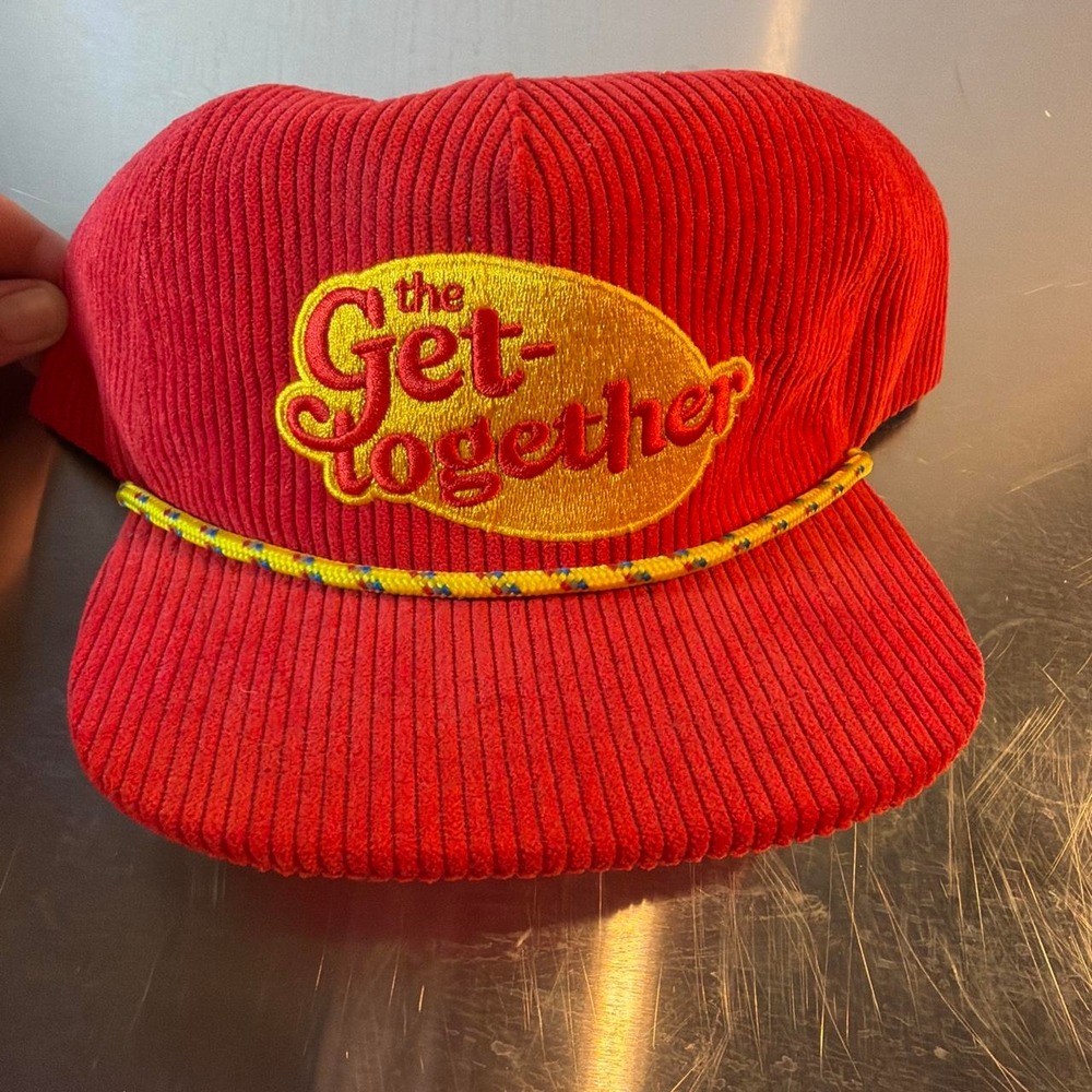 Needle Rock Threads The Get Together Boxed Wine Red Corduroy Snapback Hat Rope
